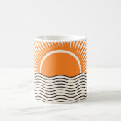 Mug Coucher de soleil Abstrait : décoration boho géomé (Centre)