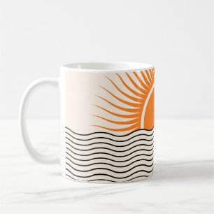 Mug Coucher de soleil Abstrait : décoration boho géomé