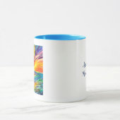 Mug Coucher de soleil aquarelle sur l'eau (Centre)