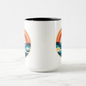 Mug Coucher de soleil Art déco zen sur l'eau (Centre)