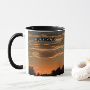 Mug Coucher de soleil au Kansas avec des nuages coloré