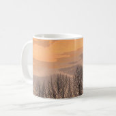 Mug Coucher de soleil avec arbres nus (Devant gauche)