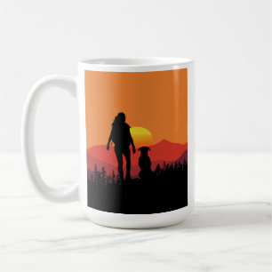 Mug Coucher de soleil avec mon chien
