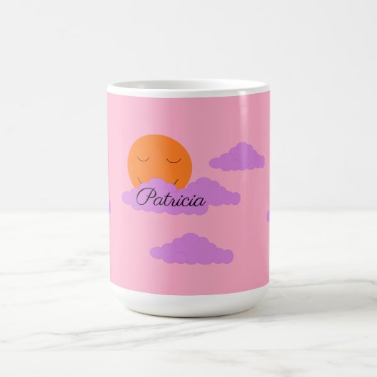 Mug Coucher de soleil avec nuages : rose œillet (Centre)