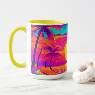 Mug Coucher de soleil bleu et orange