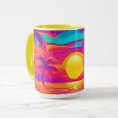 Mug Coucher de soleil bleu et orange (Devant gauche)