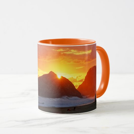 Mug Coucher de soleil coloré (Devant droit)