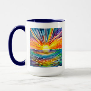 Mug Coucher de soleil coloré sur l'eau