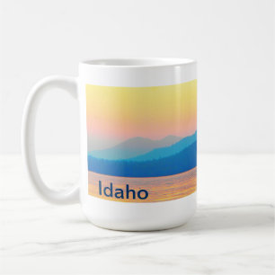 Mug Coucher de soleil cyan et saumon