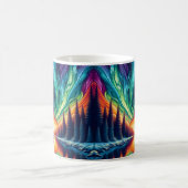 Mug Coucher de soleil dans la forêt néon (Centre)