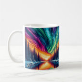 Mug Coucher de soleil dans la forêt néon (Gauche)