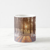 Mug Coucher de soleil dans la pinède d'hiver (Centre)