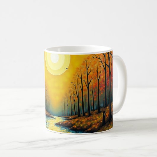 Mug Coucher de soleil d'automne (Devant droit)