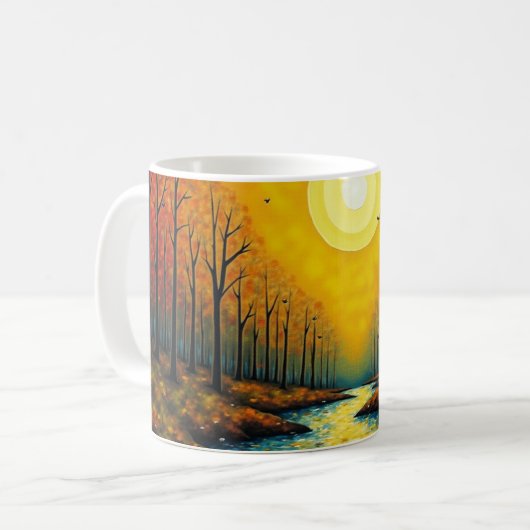Mug Coucher de soleil d'automne (Devant gauche)