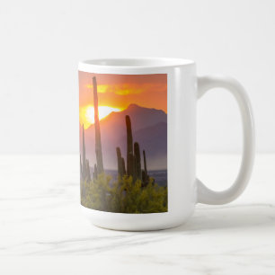 Mug Coucher de soleil de cactus du désert, Arizona