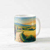Mug Coucher de soleil de Camino de Santiago Hiker (Devant droit)