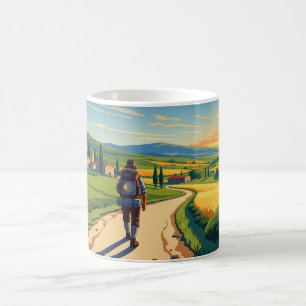 Mug Coucher de soleil de Camino de Santiago Hiker