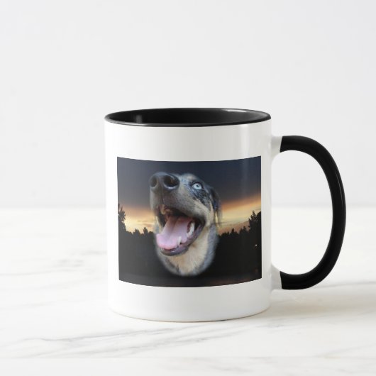 Mug Coucher de soleil de chien léopard de Catahoula (Droite)