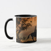 Mug Coucher de soleil de cowboy et de cheval (Gauche)