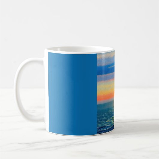 Mug Coucher de soleil de la mer d'Orange (Gauche)