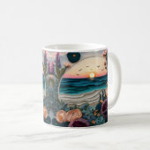 Mug Coucher de soleil de plage imprimé 3D (Devant droit)