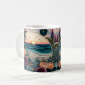 Mug Coucher de soleil de plage imprimé 3D (Devant gauche)