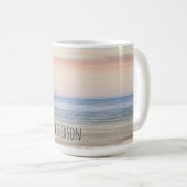 Mug Coucher de soleil de plage personnalisé (Devant droit)