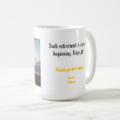 Mug Coucher de soleil de retraite (Devant droit)