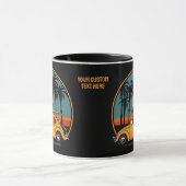 Mug Coucher de soleil de surfeur Tropical de texte per (Centre)