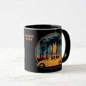 Mug Coucher de soleil de surfeur Tropical de texte per (Devant droit)
