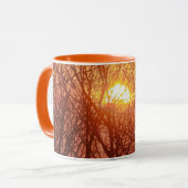 Mug Coucher de soleil derrière les arbres (Devant gauche)