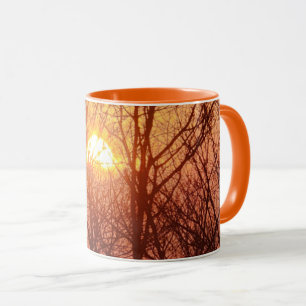 Mug Coucher de soleil derrière les arbres