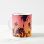 Mug Coucher de soleil des arbres tropicaux (Devant gauche)