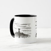 Mug Coucher de soleil d'observation de chats (Devant gauche)