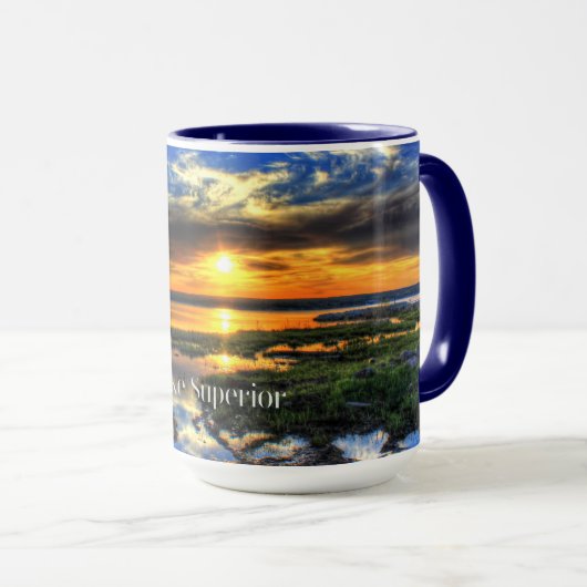 Mug Coucher de soleil du lac Supérieur (Devant droit)