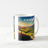 Mug Coucher de soleil du Randonnée de Saint-Jacques-de (Devant droit)