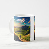 Mug Coucher de soleil du Randonnée de Saint-Jacques-de (Devant gauche)