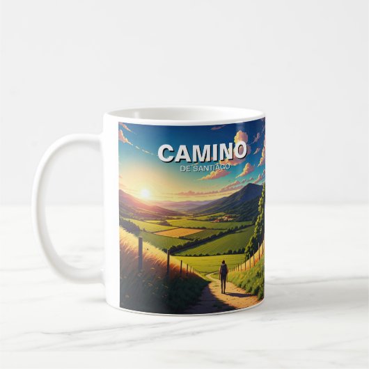 Mug Coucher de soleil du Randonnée de Saint-Jacques-de (Gauche)