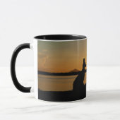Mug Coucher de soleil en kangourou noir et or (Gauche)
