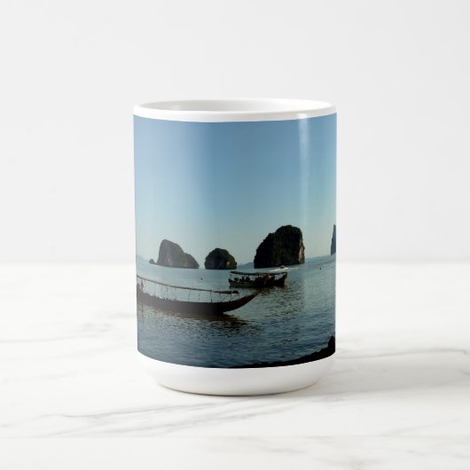 Mug Coucher de soleil en mer voyage (Centre)