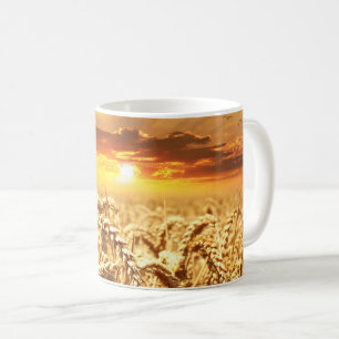 Mug Coucher de soleil et champ de blé