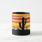 Mug Coucher de soleil géométrique dans le désert (Centre)
