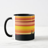 Mug Coucher de soleil géométrique dans le désert (Gauche)