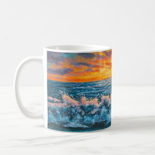 Mug Coucher de soleil lumineux pendant une tempête. Pe (Gauche)