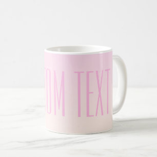 Mug Coucher de soleil ombré rose à pêche avec texte pe