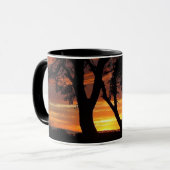 Mug Coucher de soleil orange (Devant gauche)