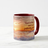 Mug Coucher de soleil paisible sur la mer (Devant droit)