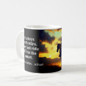 Mug Coucher de soleil retraite Cowboy (Devant gauche)