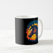 Mug Coucher De Soleil Rétro Et Tête De Cheval (Devant droit)