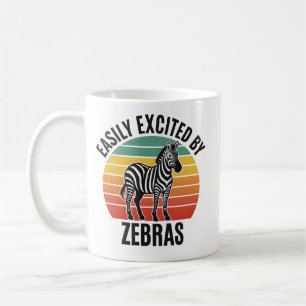 Mug Coucher de soleil rétro zèbre avec esprit sauvage